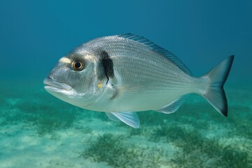 Golden sea bream caught in the Mediterranean waters near Halkidiki