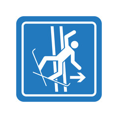 Exit Towpath After Falling Sign