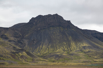 mountain landscape with clouds