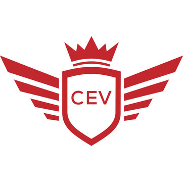Royal Shield Logo with Wings and Crown &ndash;CEV Elite Security or Premium Brand Identity Design
