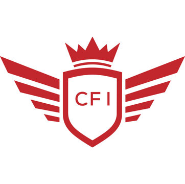Royal Shield Logo with Wings and Crown &ndash;CFI Elite Security or Premium Brand Identity Design
