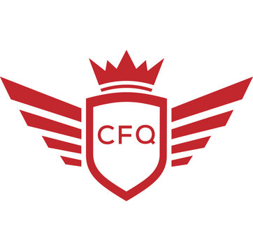 Royal Shield Logo with Wings and Crown &ndash;CFQ Elite Security or Premium Brand Identity Design
