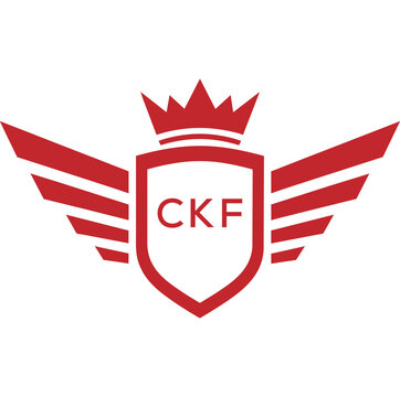 Royal Shield Logo with Wings and Crown &ndash;CKF Elite Security or Premium Brand Identity Design
