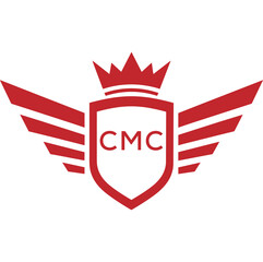 Royal Shield Logo with Wings and Crown &ndash;CMC Elite Security or Premium Brand Identity Design
