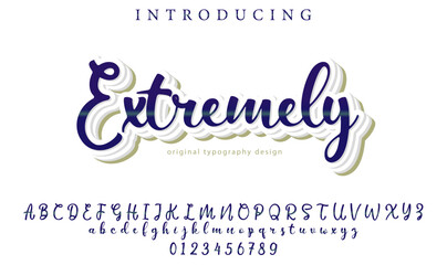Extremely Font – Stylish Script Typeface with Bold Modern Brush Lettering