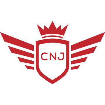 Royal Shield Logo with Wings and Crown &ndash;CNJ Elite Security or Premium Brand Identity Design
