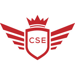 Royal Shield Logo with Wings and Crown &ndash;CSE Elite Security or Premium Brand Identity Design
