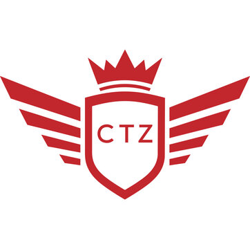 Royal Shield Logo with Wings and Crown &ndash;CTZ Elite Security or Premium Brand Identity Design
