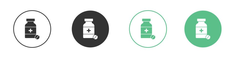 Medicine bottle icon Vector simple flat graphic illustration.