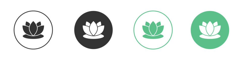 Lotus flower icon Vector simple flat graphic illustration.