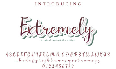 Extremely Font – Stylish Script Typeface with Bold Modern Brush Lettering