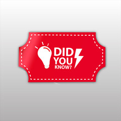 Did You Now banner red flat sale business web creative and poster for website post design