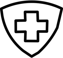 Obraz premium medical cross symbol icon on white background