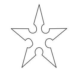 ninja star vector icon on white background © M