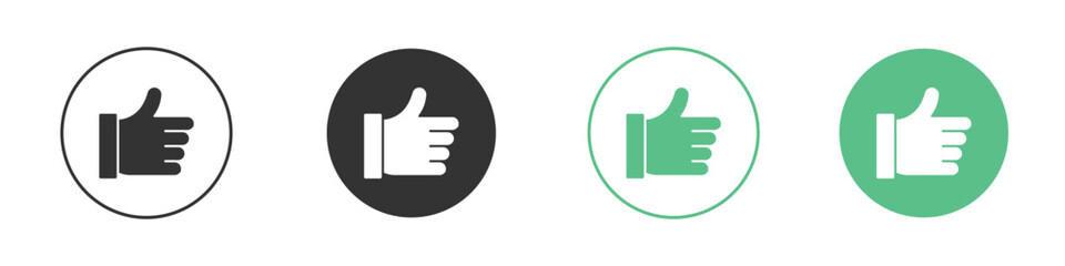 Thumb up icon Vector simple flat graphic illustration.