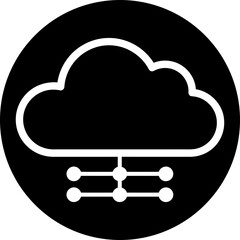 Cloud Network Connection Icon - Distributed Cloud Services