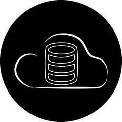 Cloud Database Icon | Database as a Service (DBaaS) Symbol