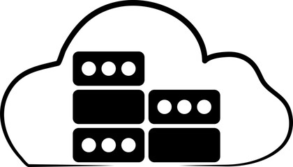 Cloud Database Icon - Cloud Data Storage and Management