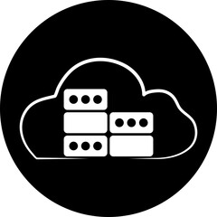 Cloud Storage & Containerization Icon | Cloud Services Symbol