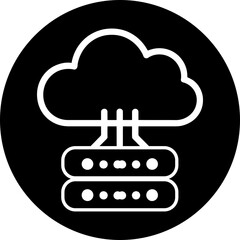Cloud Server & Hosting Connection Icon