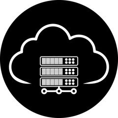 Cloud Server & Data Center Hosting Icon (IaaS)