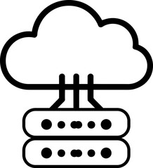 Cloud Hosting & Network Connectivity Icon