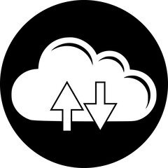 Cloud Upload & Download Flat Icon