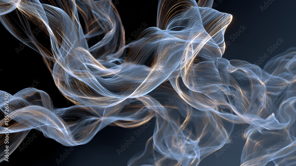 Aufkleber abstract flowing lines with light and shadow for design projects