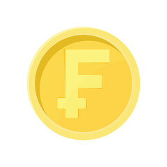 Swiss Franc Coin Internet Currency Concept