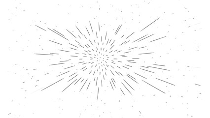 Fototapeta premium Minimalist Black and White Burst Design
