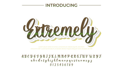 Extremely Font – Stylish Script Typeface with Bold Modern Brush Lettering