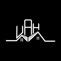 Fototapeta premium UAH Real State logo design, UAH simple and modern logo. UAH luxurious alphabet design