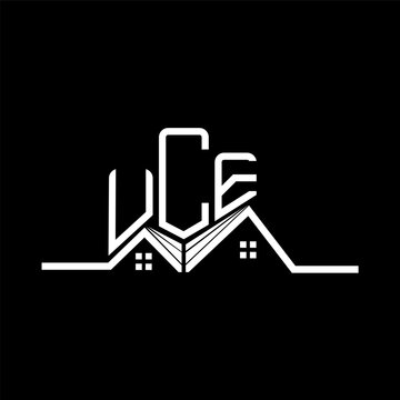 UCE Real State logo design, UCE simple and modern logo. UCE luxurious alphabet design