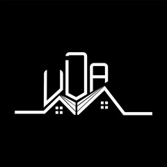 UDA Real State logo design, UDA simple and modern logo. UDA luxurious alphabet design