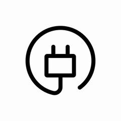 usb connector plug device icon vector sign