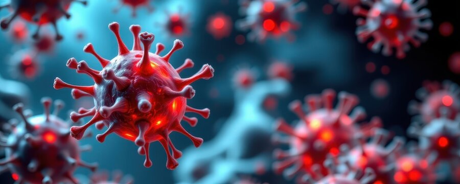 microscopic view of probiotics interacting with dendritic cells, modulating immune response with glowing cytokine signals, scientific style.