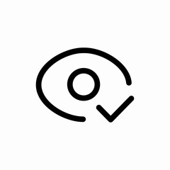 eye view visibility approved icon vector sign