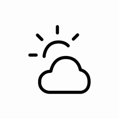 cloud weather sky nature icon vector sign