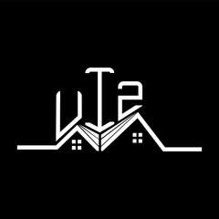 UIZ Real State logo design, UIZ simple and modern logo. UIZ luxurious alphabet design