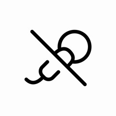 no microphone icon vector sign