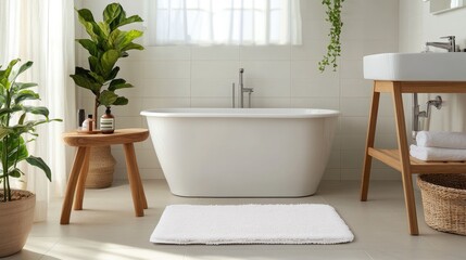 Modern clean bathroom interior