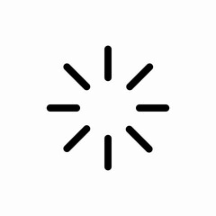 loading spinner progress wheel icon vector sign