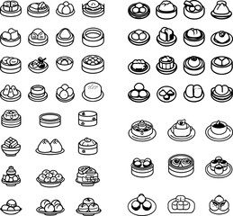 dim sum Chinese cuisine dumplings food icon steamed buns savory food design food art dumpling dish food presentation food styling traditional food dim sum bowl food garnish dim sum va