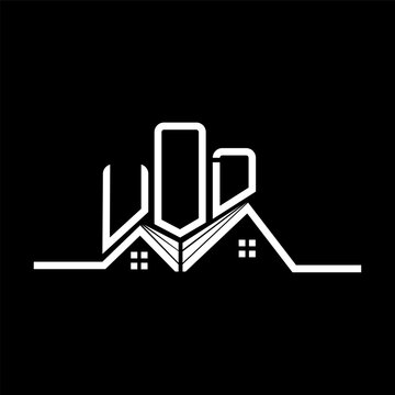 UOD Real State logo design, UOD simple and modern logo. UOD luxurious alphabet design