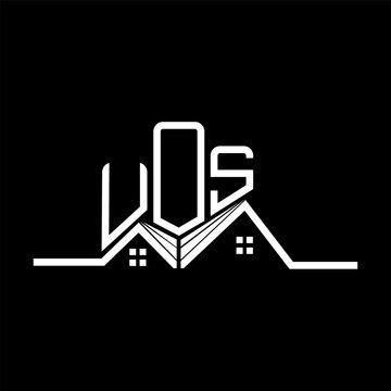UOS Real State logo design, UOS simple and modern logo. UOS luxurious alphabet design