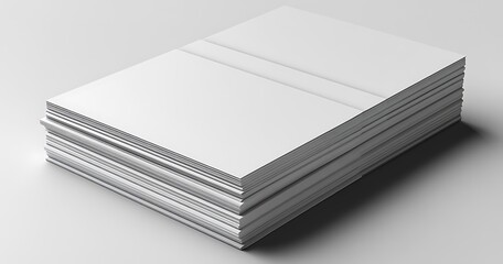 Clean Paper Stack Mockup Realistic Design