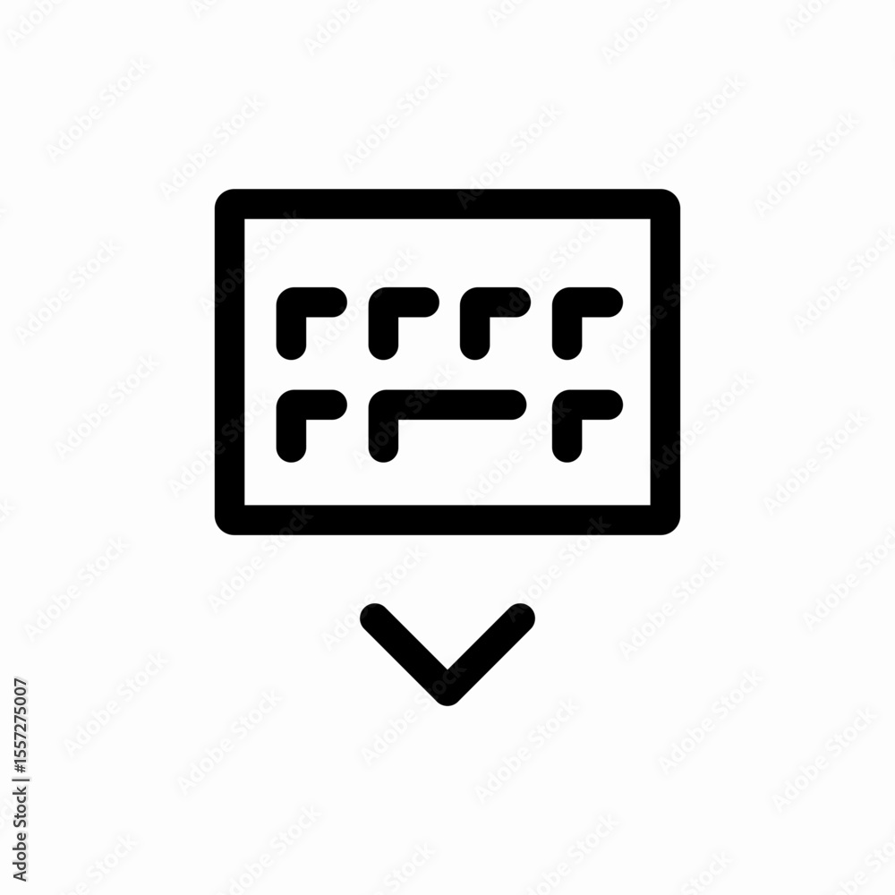 Fototapete keyboard input typing device icon vector sign