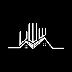 UWW Real State logo design, UWW simple and modern logo. UWW luxurious alphabet design