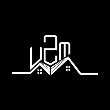 UZM Real State logo design, UZM simple and modern logo. UZM luxurious alphabet design