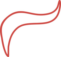 Flag curve and wave shape boho style